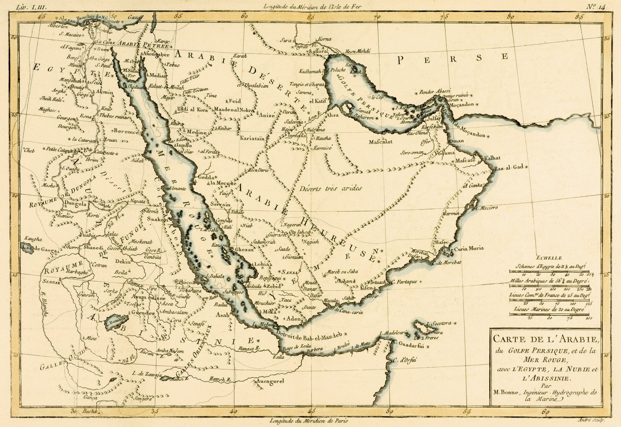 Arabia, el Golfo Pérsico y el Mar Rojo, con Egipto, Nubia y Abisinia, del 