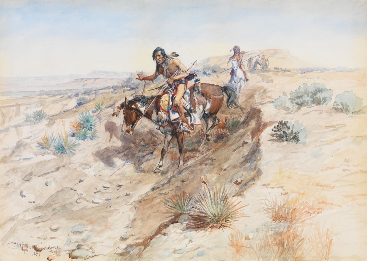 Guerreros indios, 1899 de Charles Marion Russell