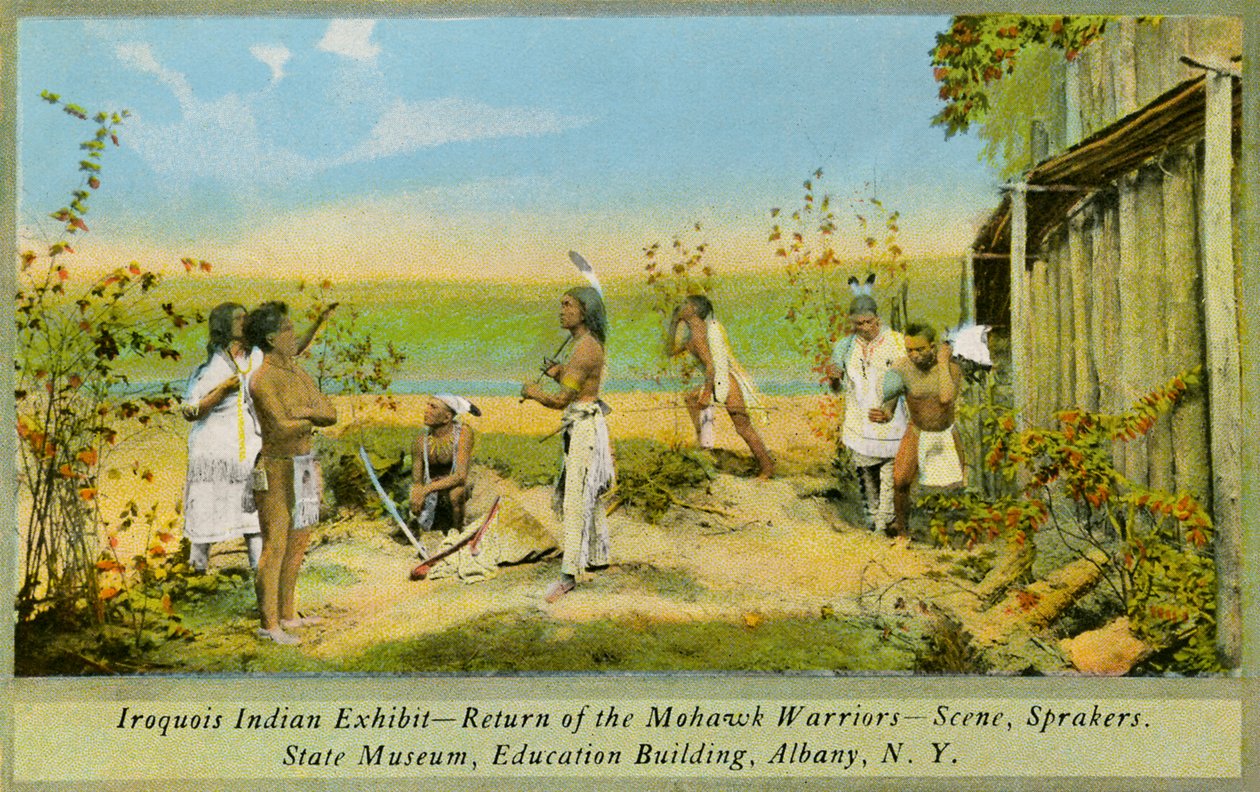 Exposición india iroquesa, Museo Estatal, Albany de Charles Marion Russell