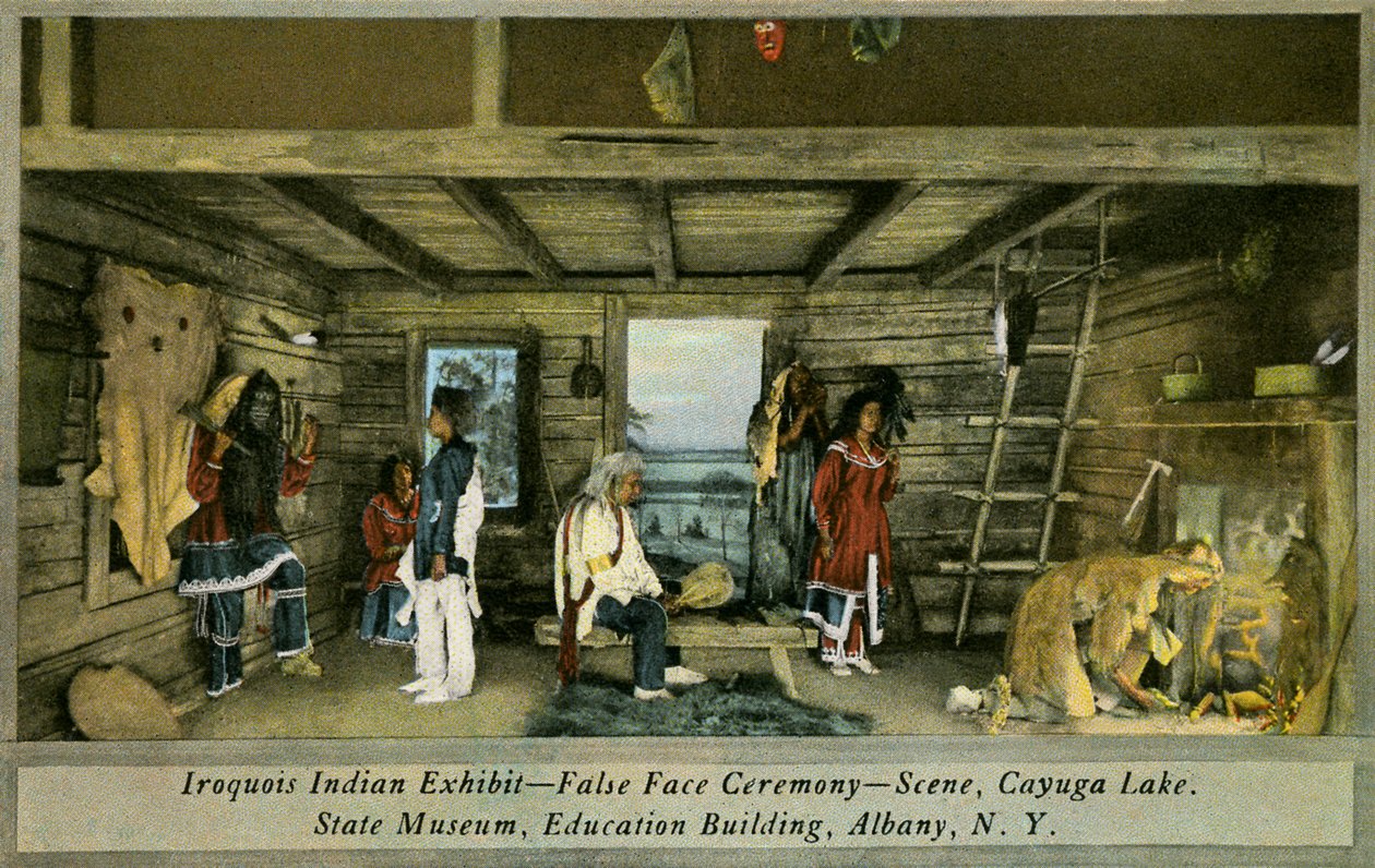 Exposición india iroquesa, Museo Estatal, Albany de Charles Marion Russell