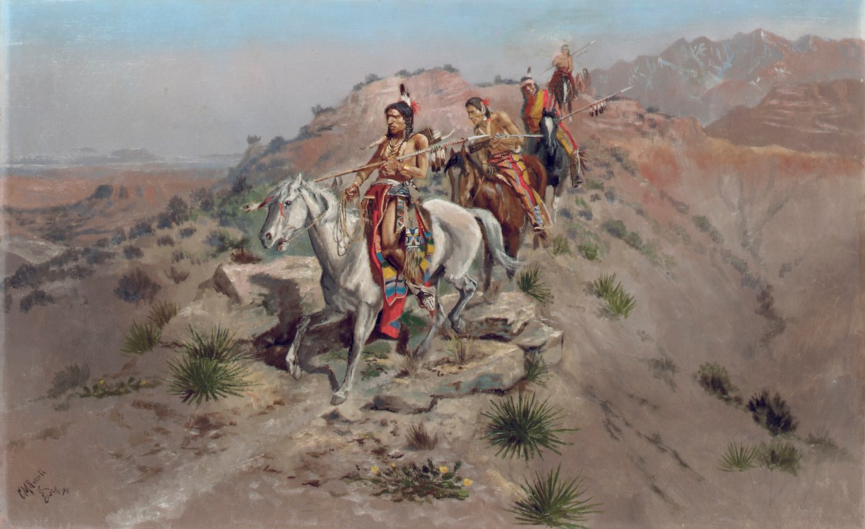 En el Camino de Guerra, 1895 de Charles Marion Russell
