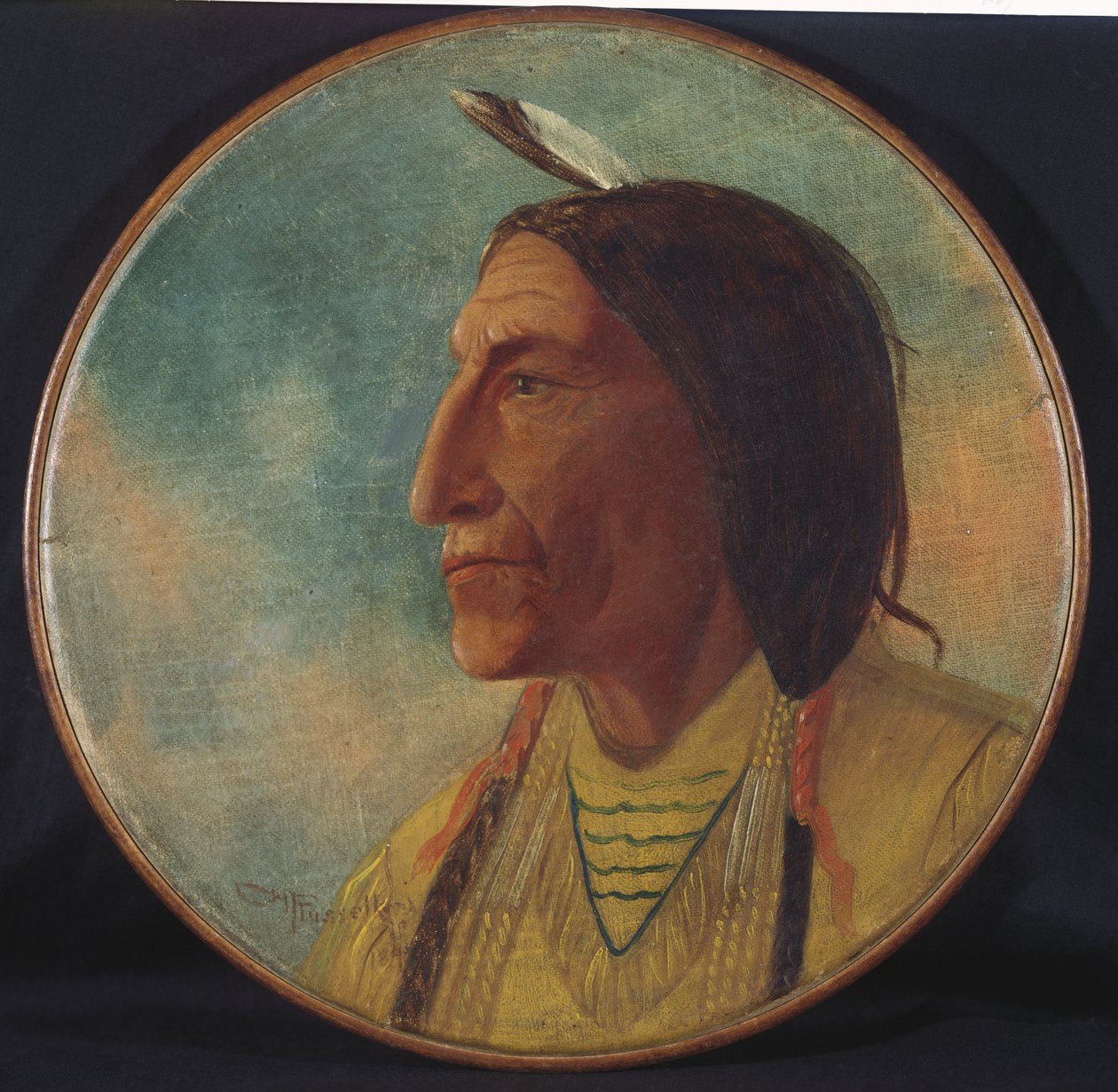 Retrato del Jefe Wolf Robe, 1892 de Charles Marion Russell