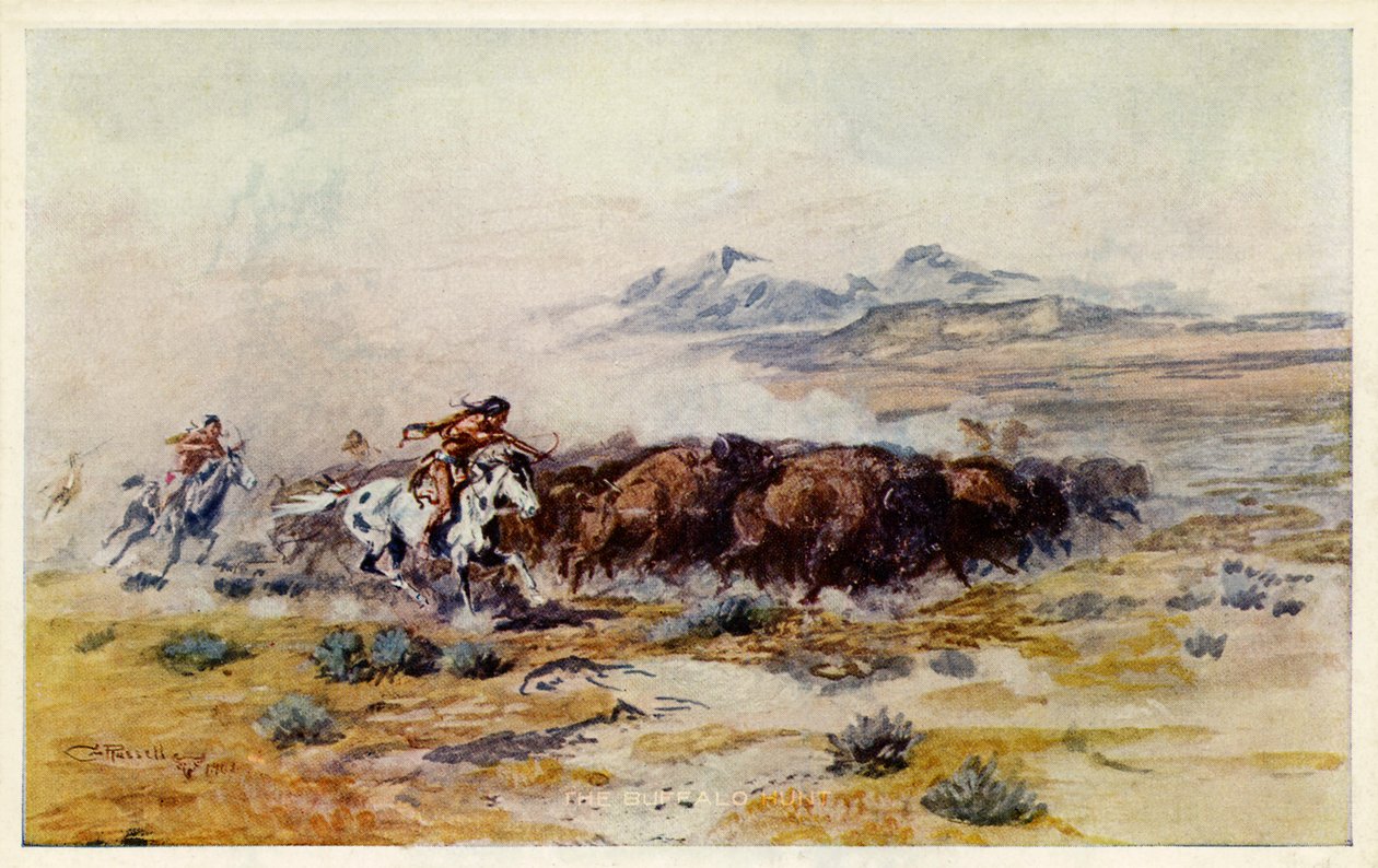 La caza del búfalo de Charles Marion Russell