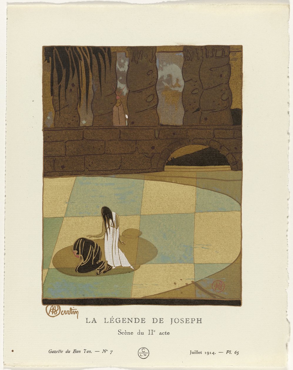 Gazette du Bon Ton, 1914 - No. 7: La leyenda de José / Escena del segundo acto de Charles Martin
