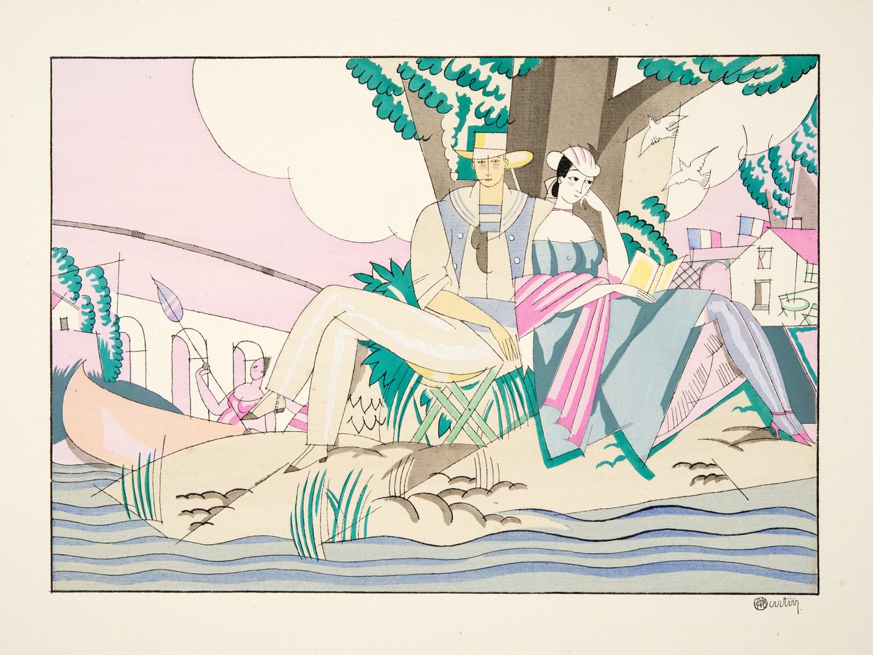 La Peche, de Deportes y Diversiones, pub. 1914 de Charles Martin