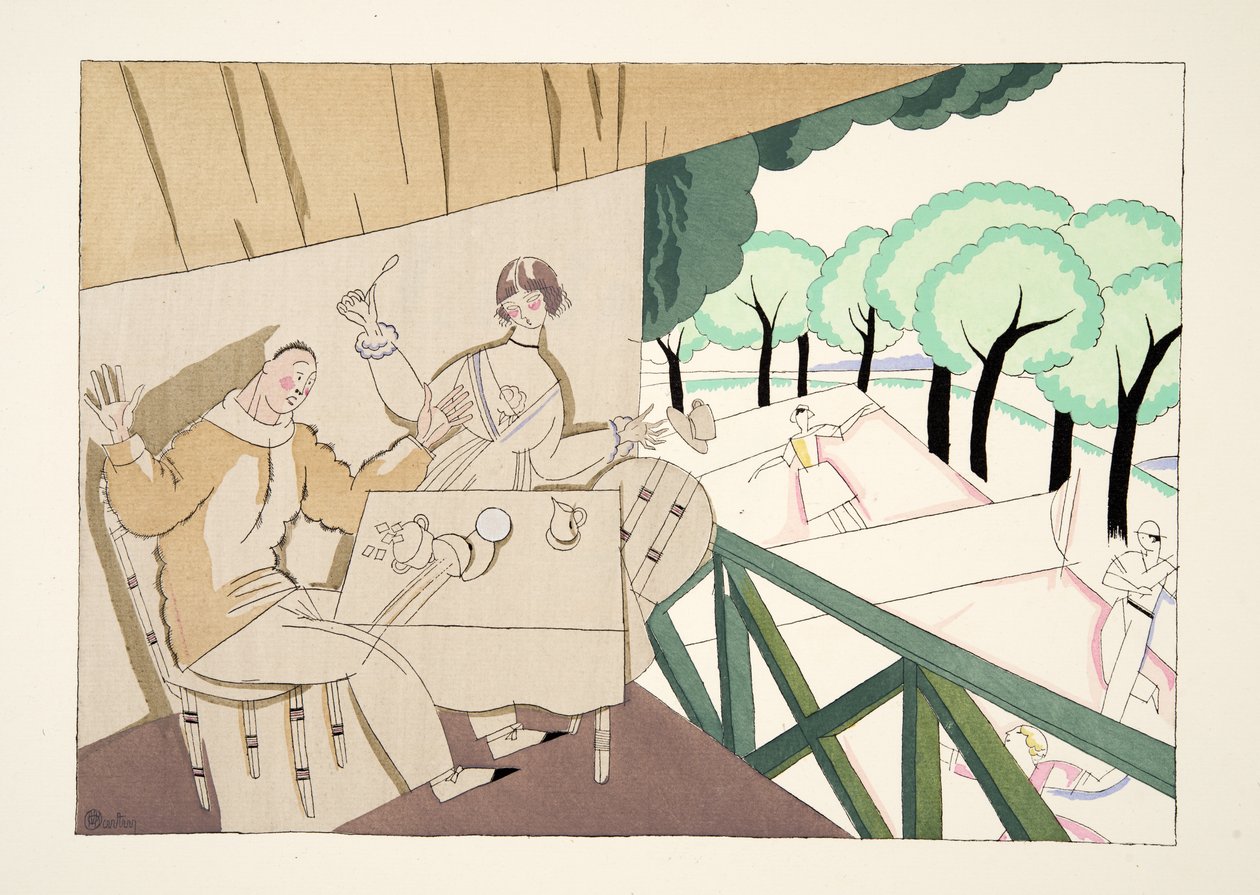 Le Tennis, de Deportes y Diversiones, pub. 1914 de Charles Martin