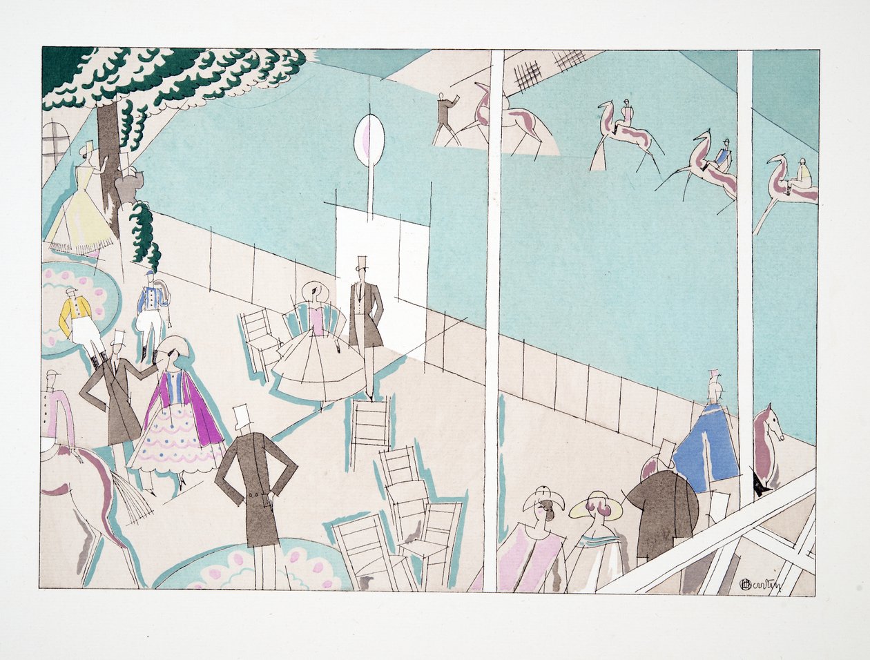 Les Courses, de Deportes y Diversiones, pub. 1914 de Charles Martin