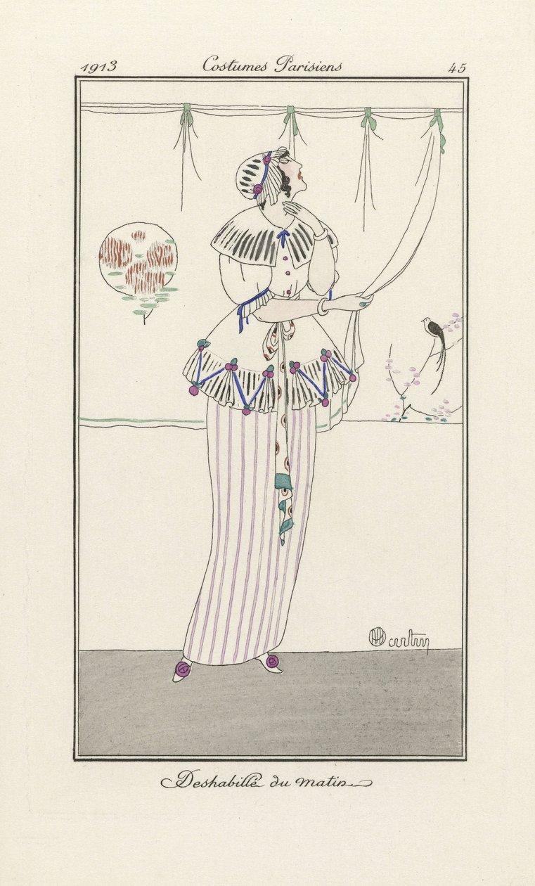 Vestido de Mañana, de Costumes Parisiens, pub. 1913 de Charles Martin