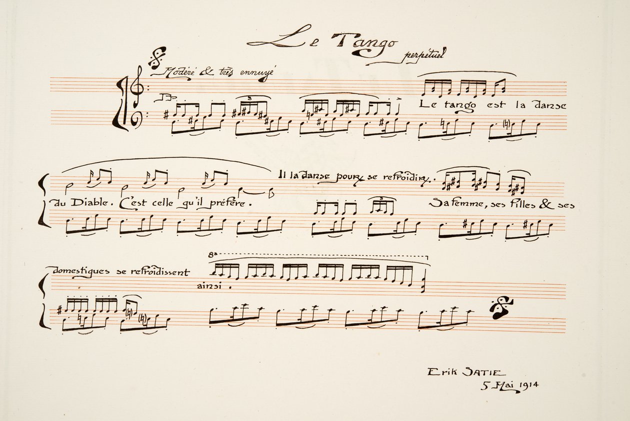 Partitura Musical para Le Tango, de Deportes y Diversiones, pub. 1914 de Charles Martin