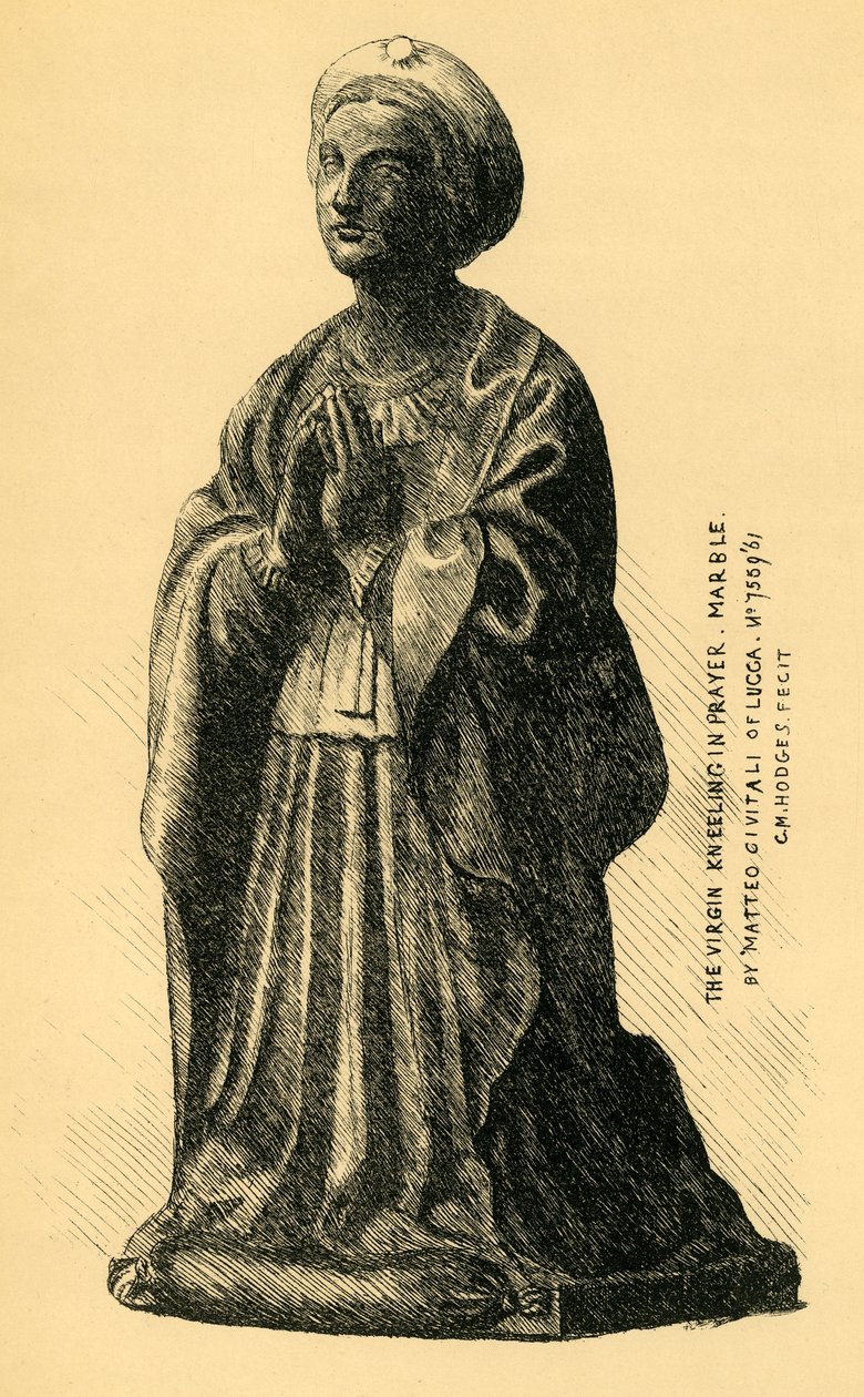 La Virgen Anunciada, estatua de mármol, 1519, 1881 de Charles Martin Hodges