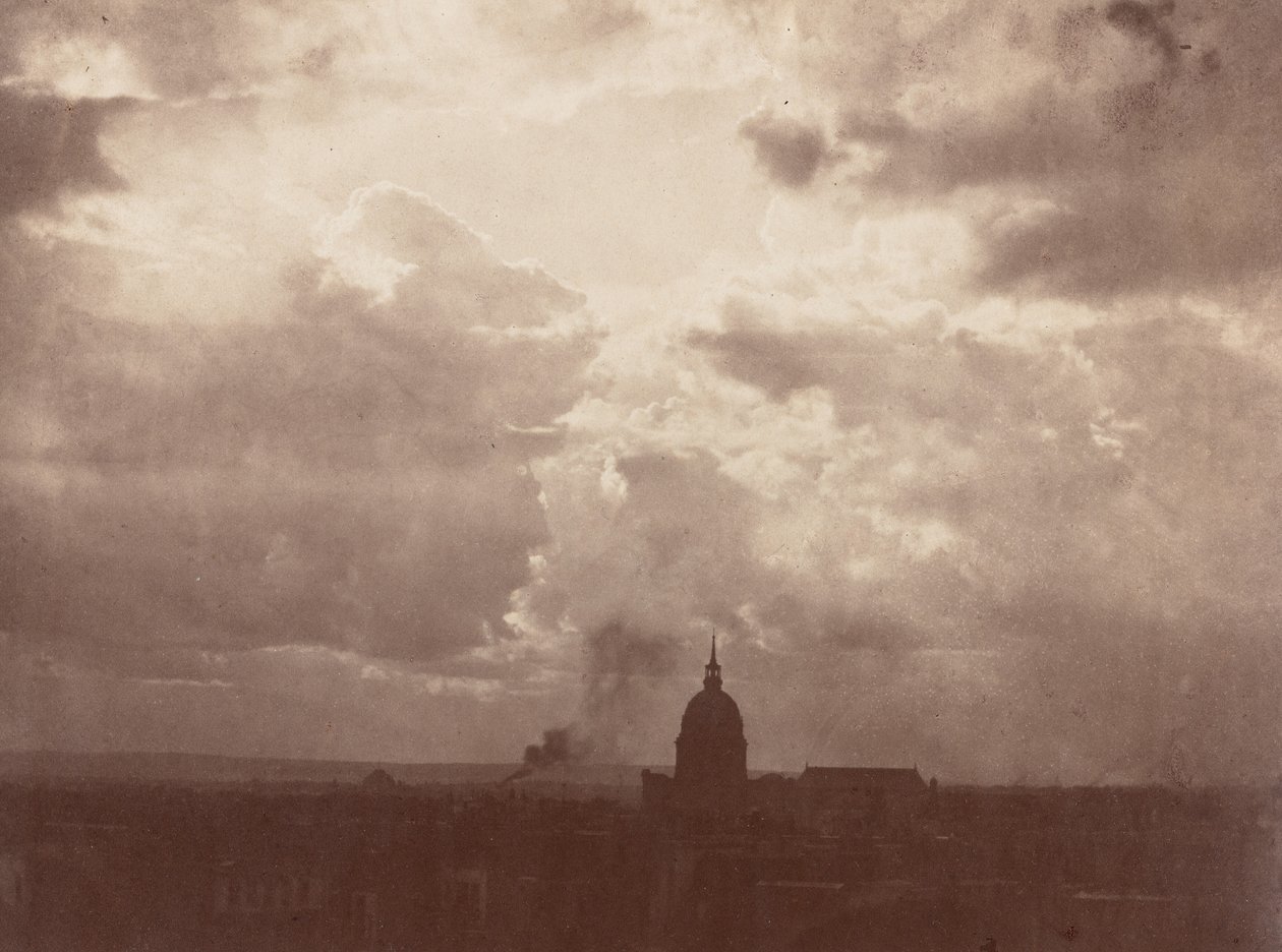Estudio de nubes sobre el Panteón, París,1856 (foto) de Charles Marville