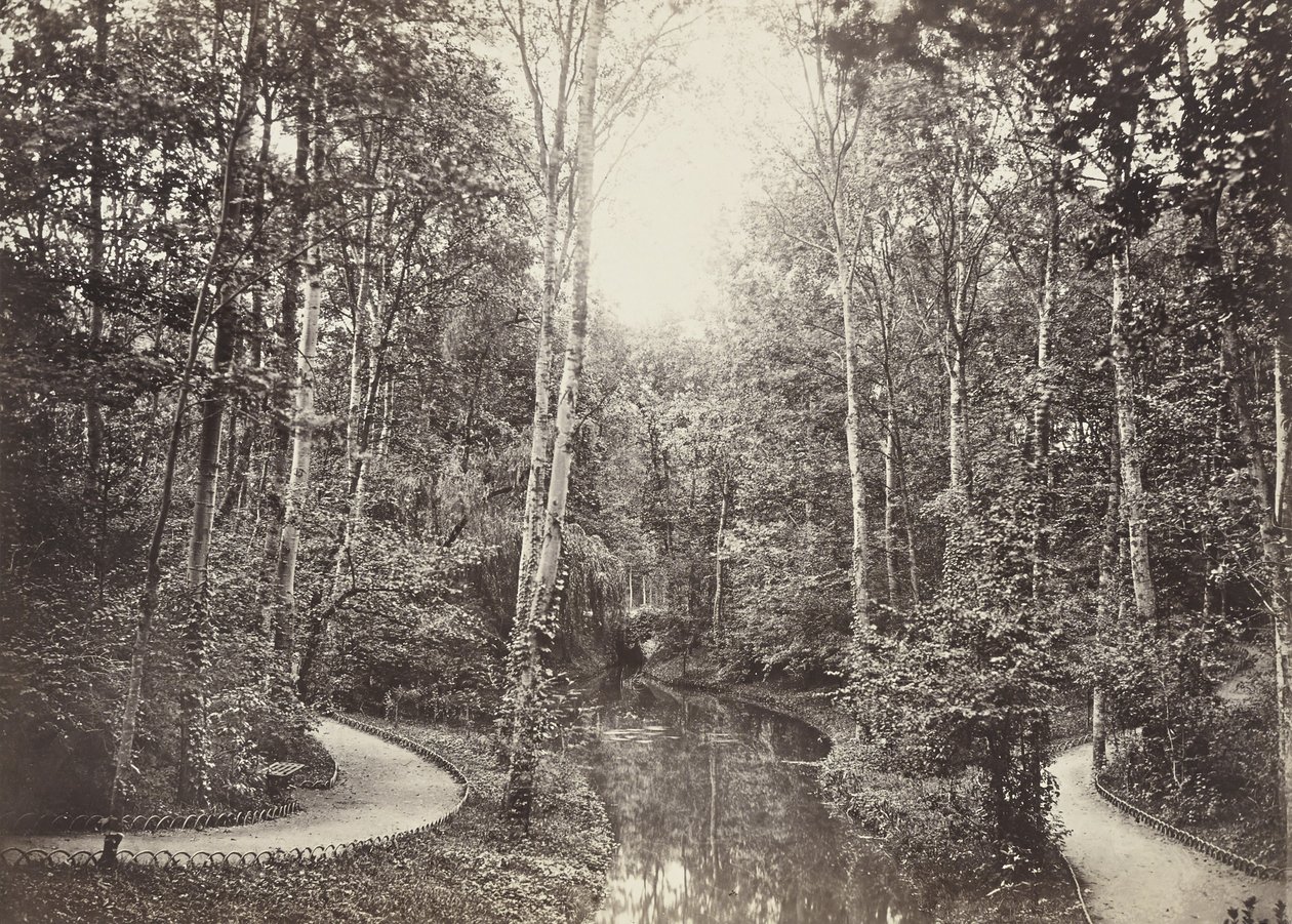Mare aux biches (Estanque de ciervas), Bois de Boulogne de Charles Marville