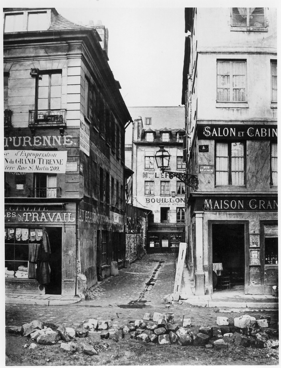 París 4 rue de Breteuil, vista tomada desde rue Reaumur hacia rue Vaucanson, 1858-78 de Charles Marville