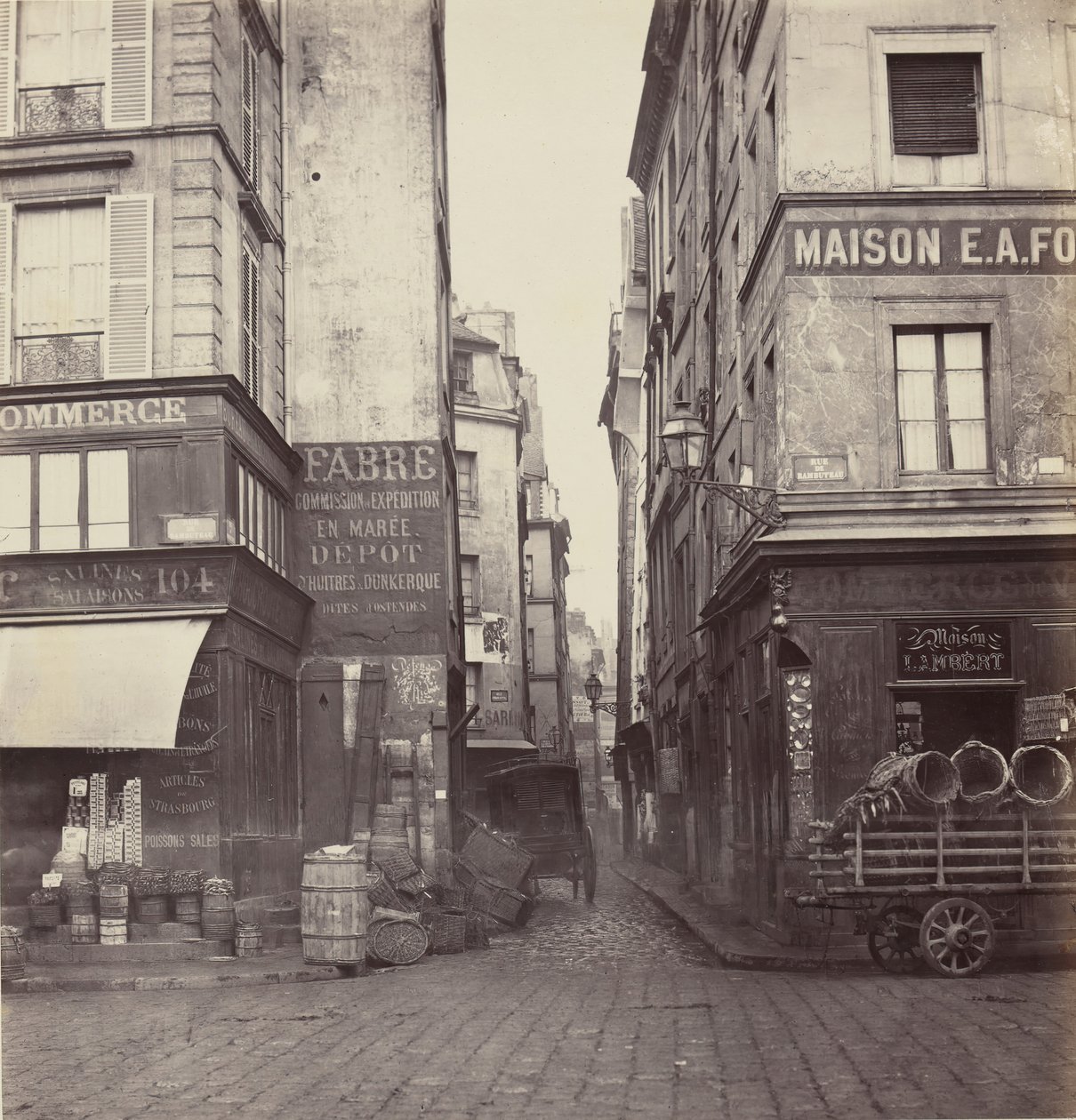 Rue Mondétour, de la rue Rambuteau, 1860s-70s de Charles Marville