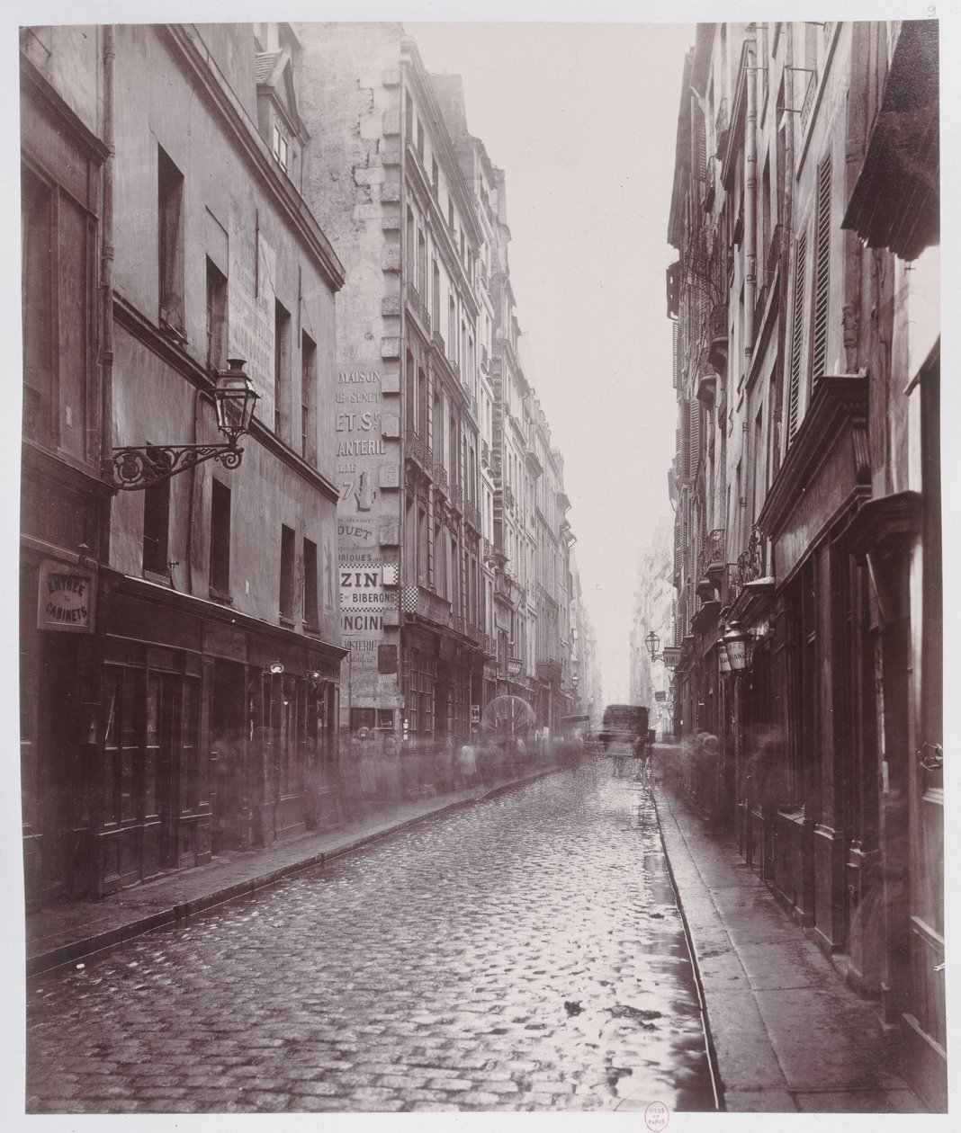 Rue de Gravilliers, desde la rue du Temple, París, 1858-78 de Charles Marville