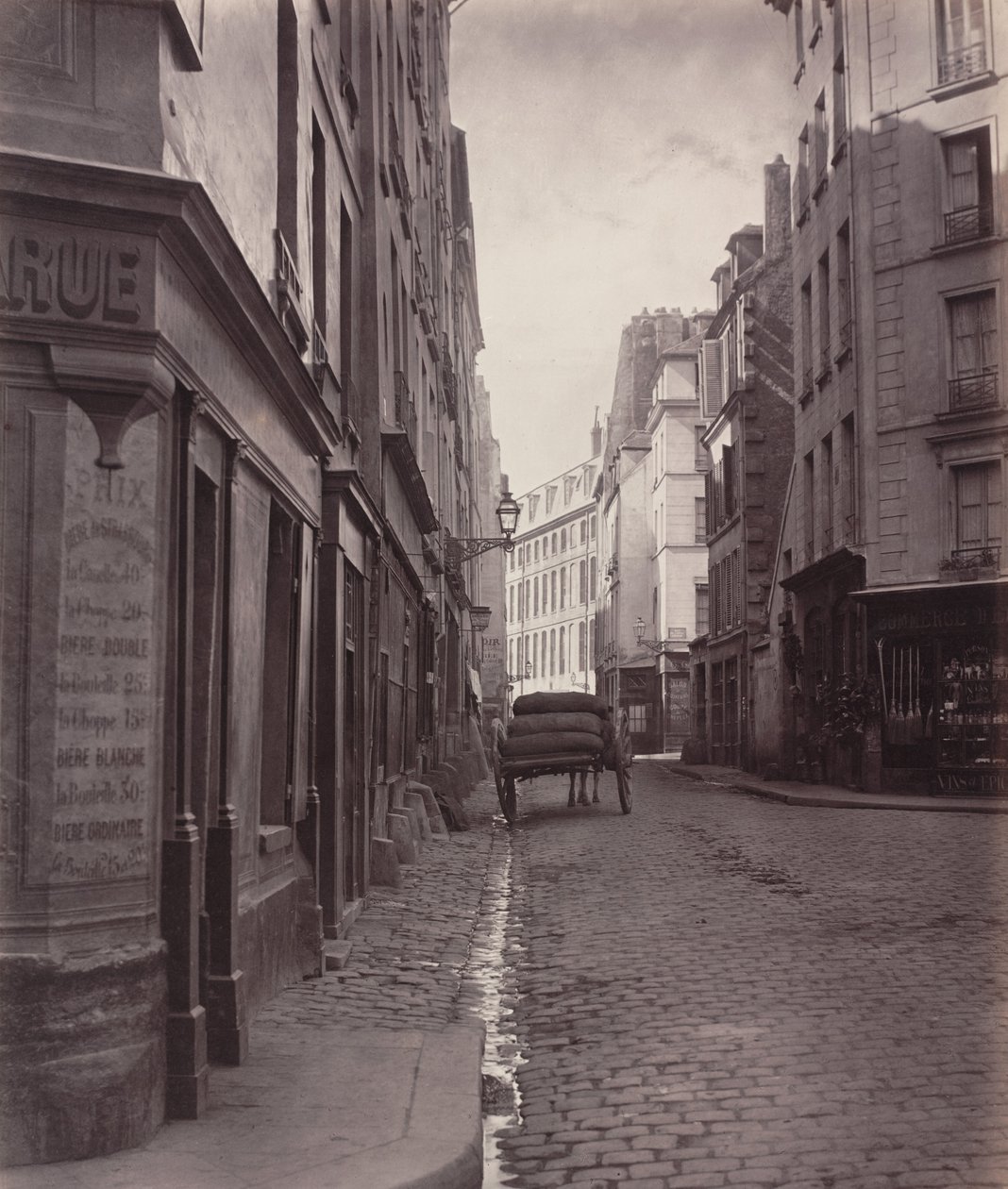 Rue de la Bûcherie, du cul de sac Saint-Ambroise quinto arrondissement, 1866-1868 de Charles Marville