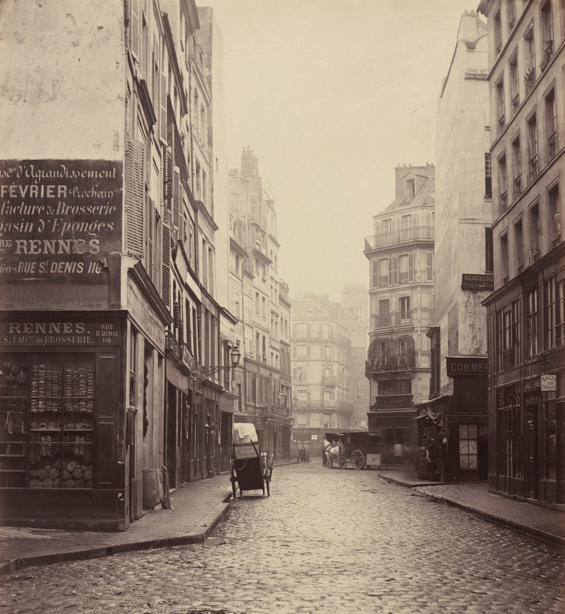 Rue des Lombards, desde la rue des Lavandières Sainte-Opportune,1864 (foto) de Charles Marville