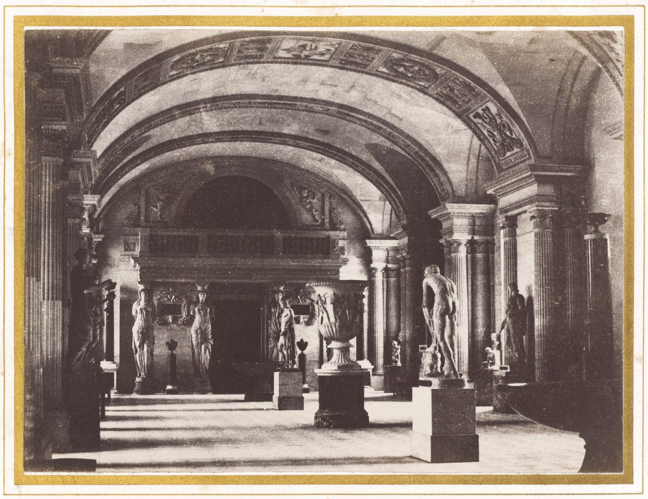 Sala de las Cariátides, en el Museo del Louvre de Charles Marville