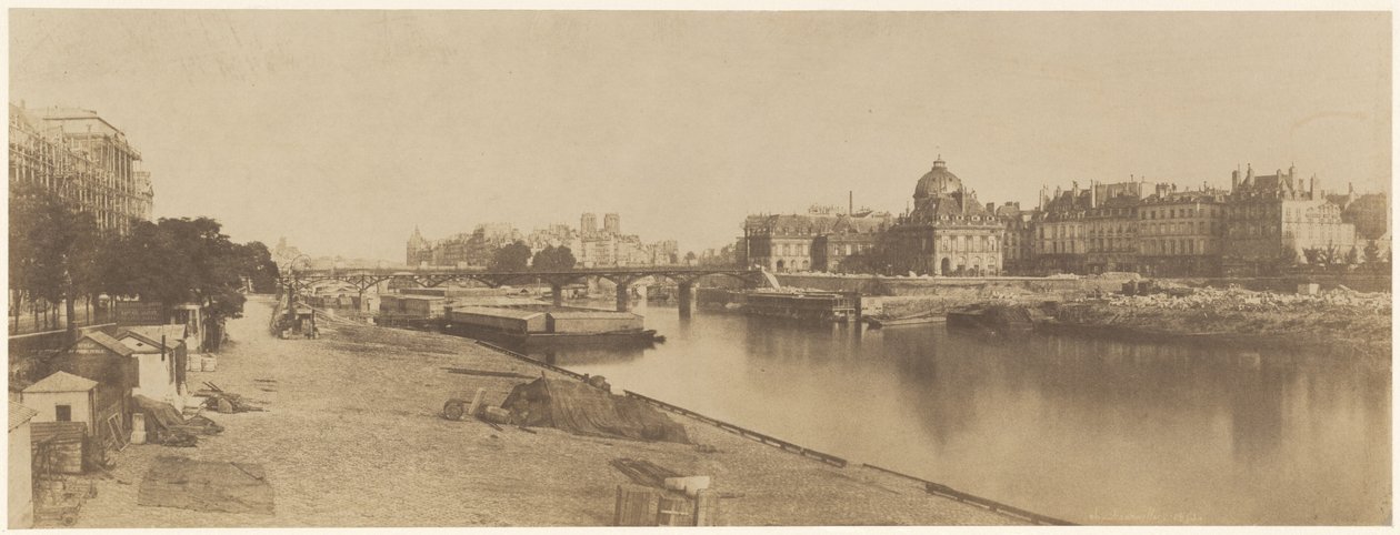 El Sena desde el Puente del Carrusel mirando hacia Notre Dame,1853 (foto) de Charles Marville