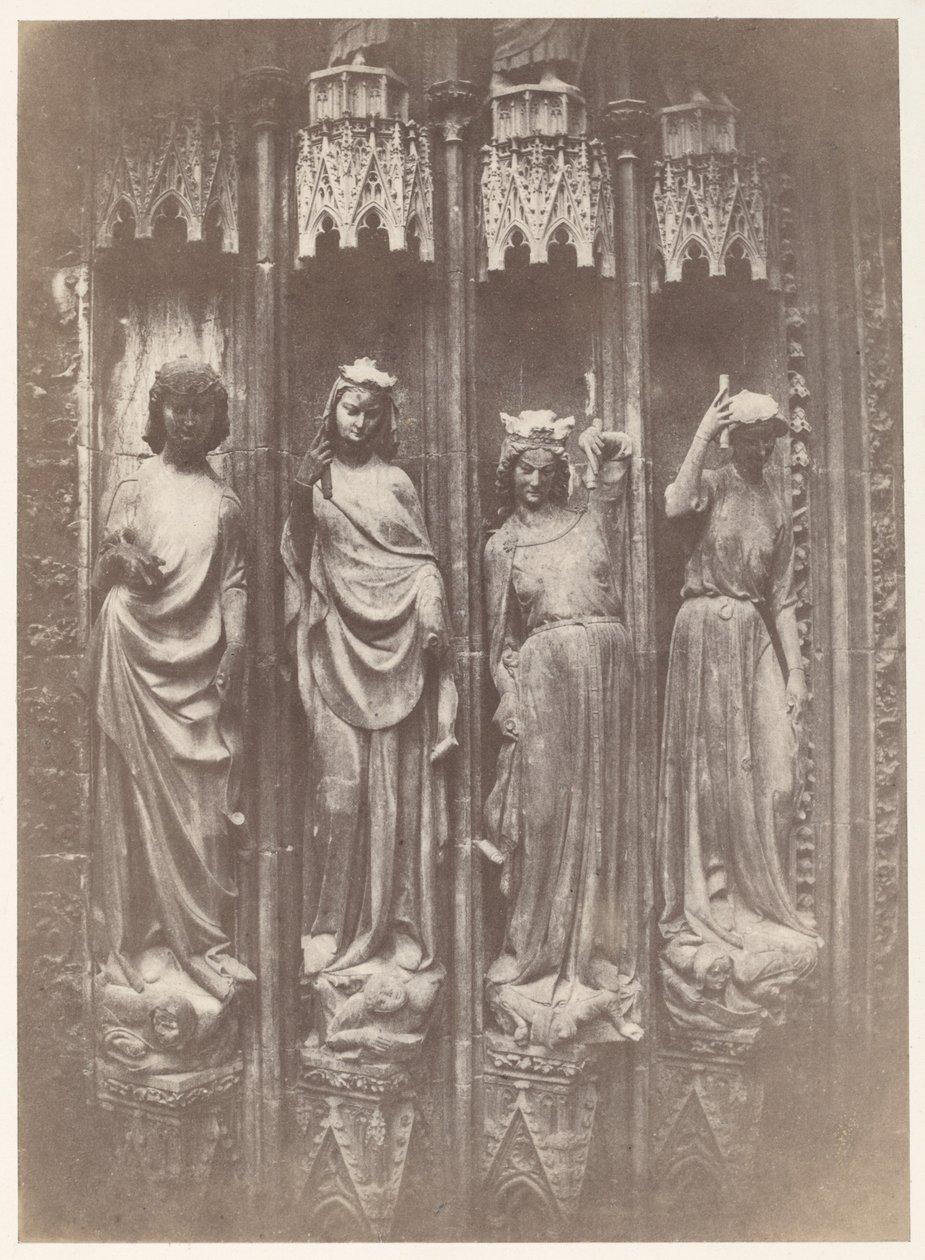 Las virtudes aplastando los vicios, Catedral de Estrasburgo de Charles Marville