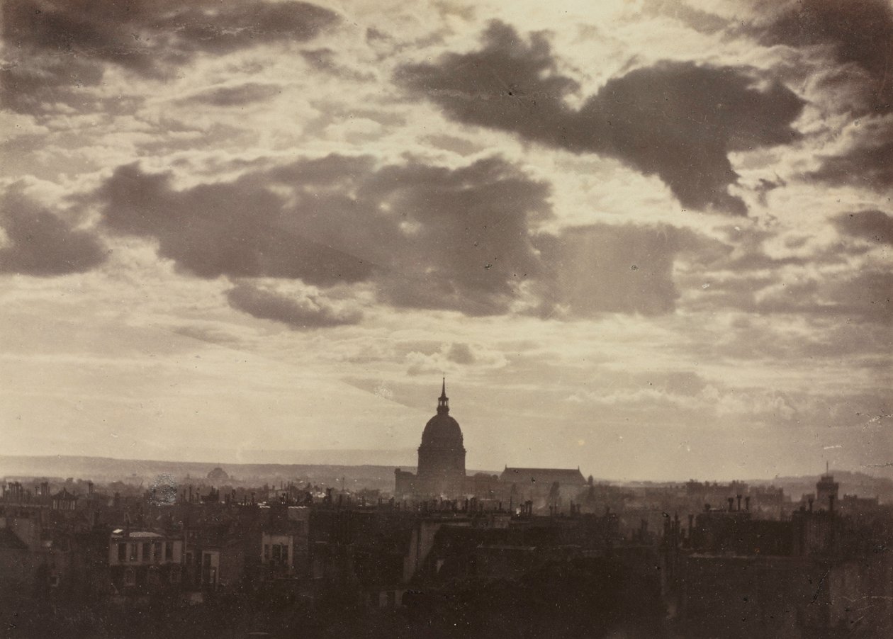 Sin título Estudio de nubes con Les Invalides, 1860 de Charles Marville
