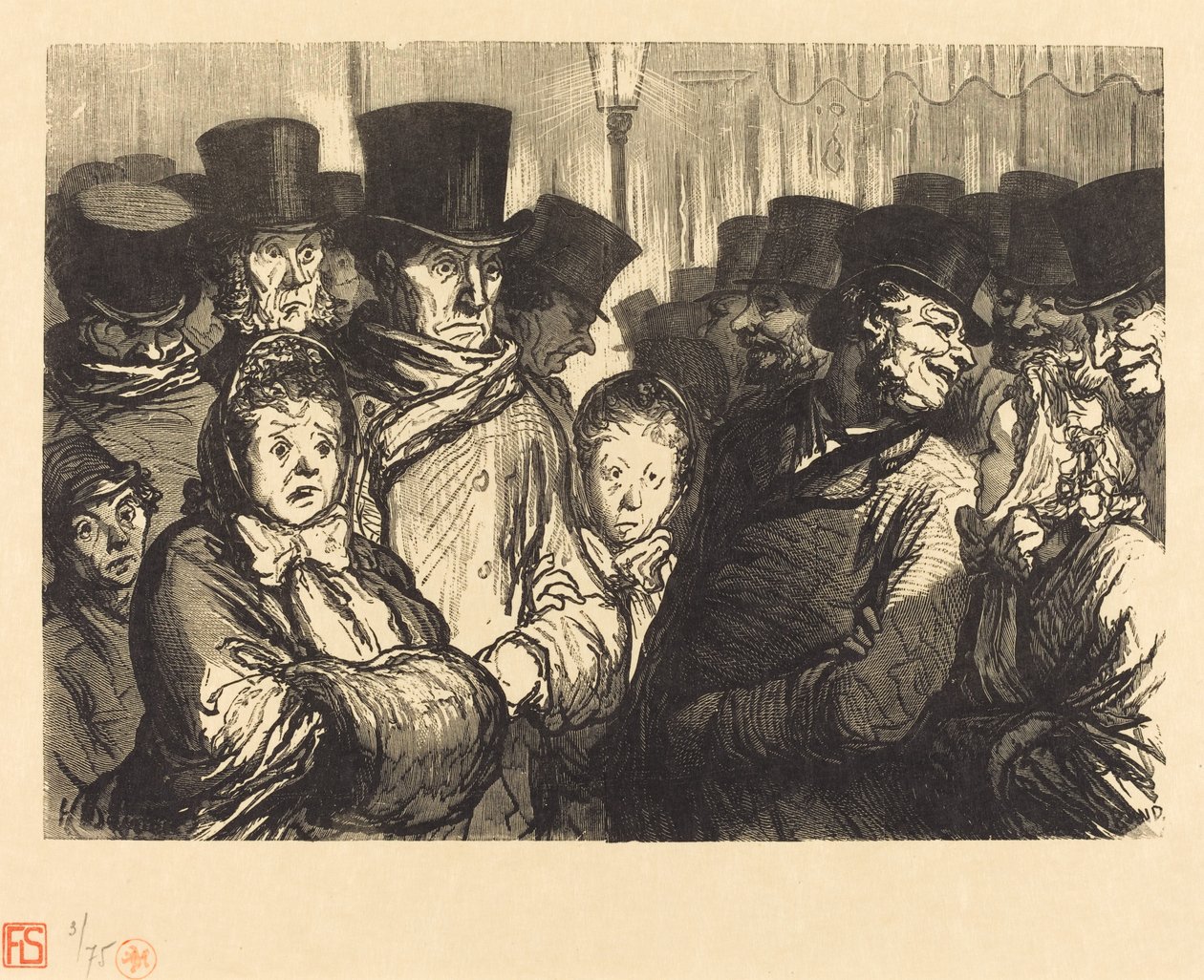 Boulevard du Temple a medianoche de Charles Maurand after Honoré Daumier