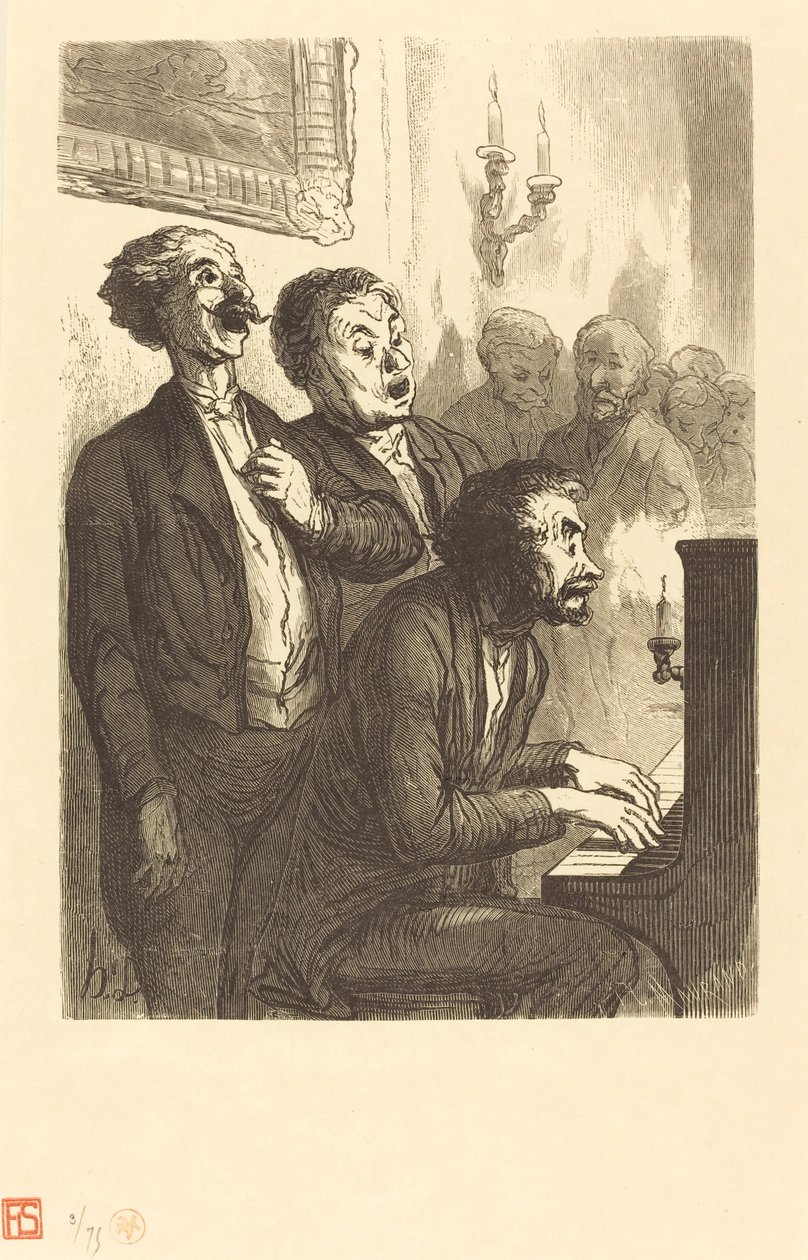 Los Cantantes de Salón de Charles Maurand after Honoré Daumier