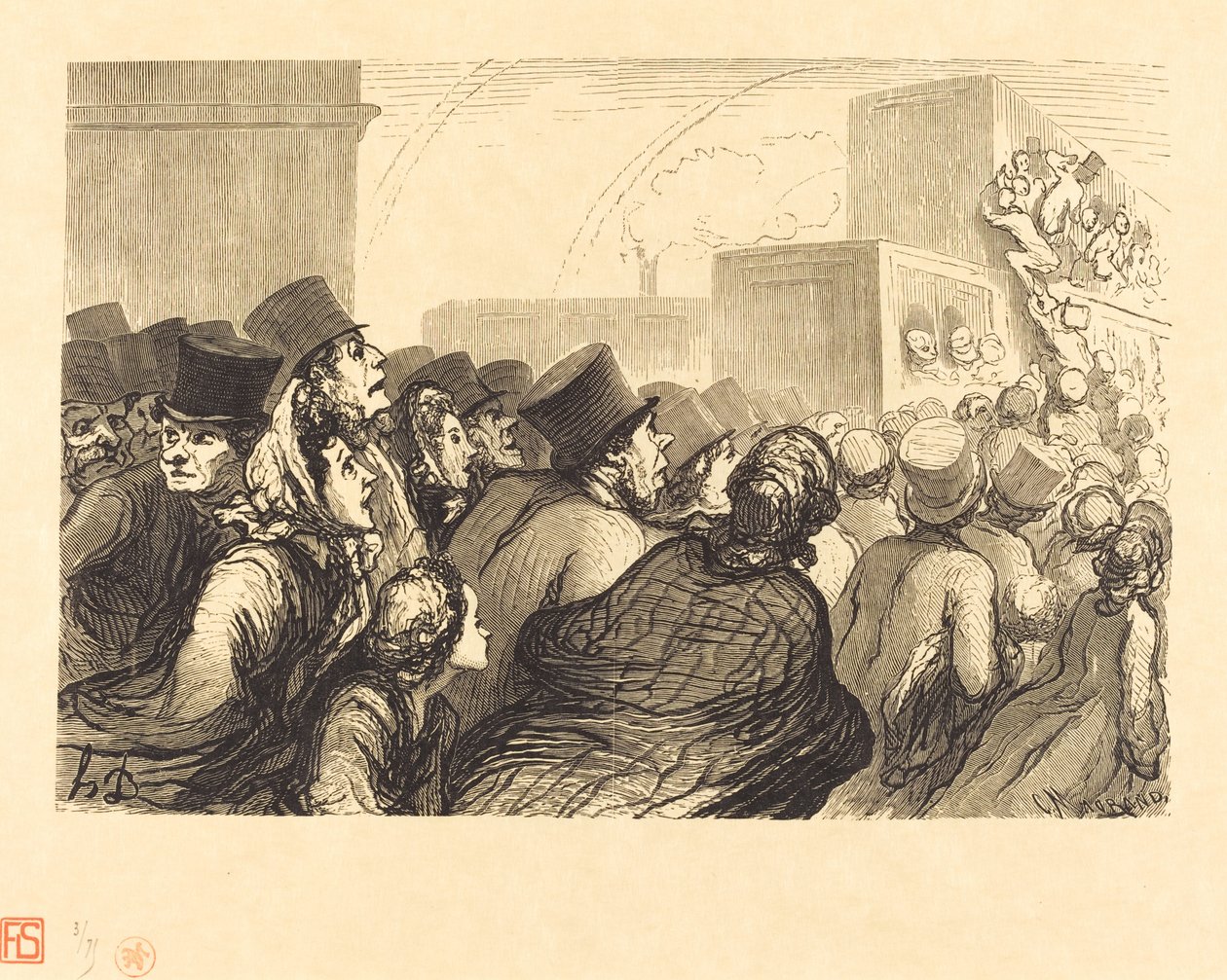 Los viajeros del domingo de Charles Maurand after Honoré Daumier