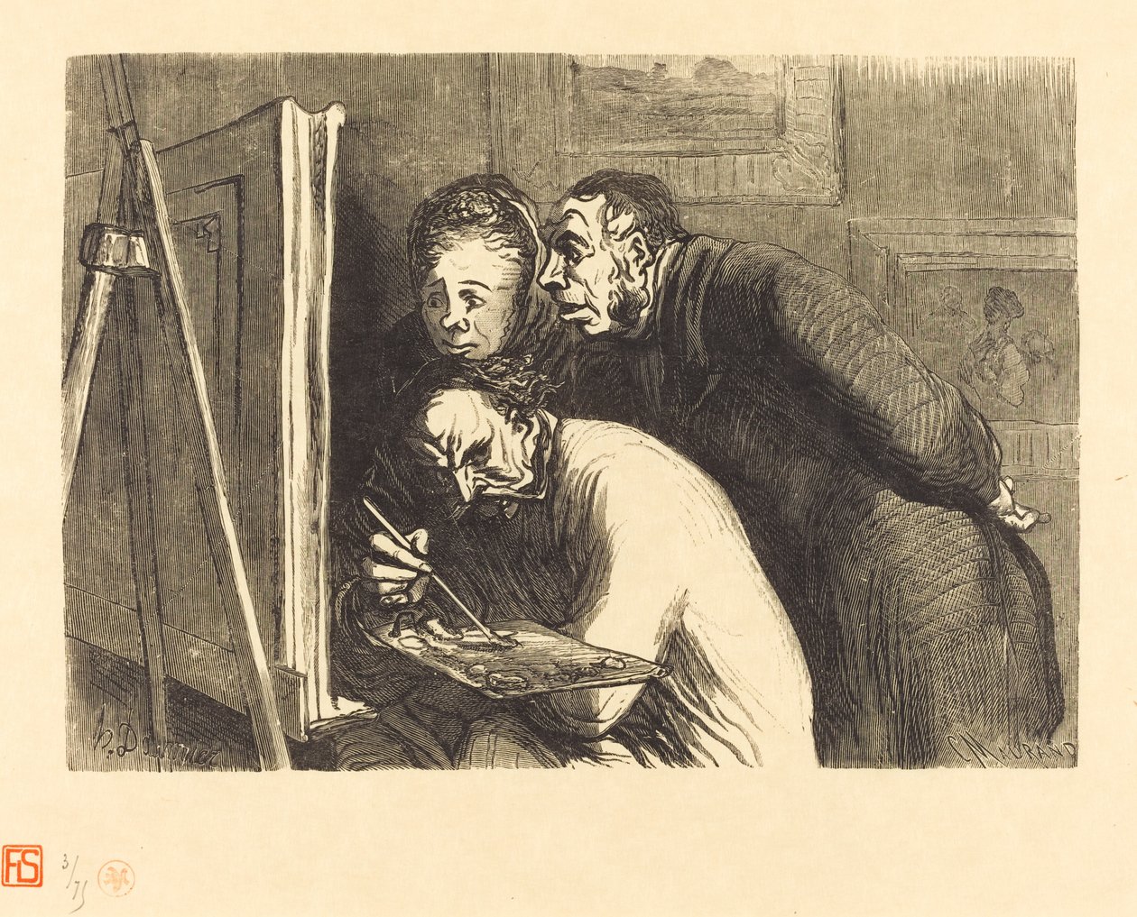 Pintores y burgueses de Charles Maurand after Honoré Daumier
