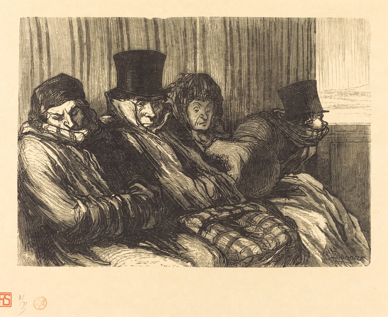 Tren de placer de Charles Maurand after Honoré Daumier