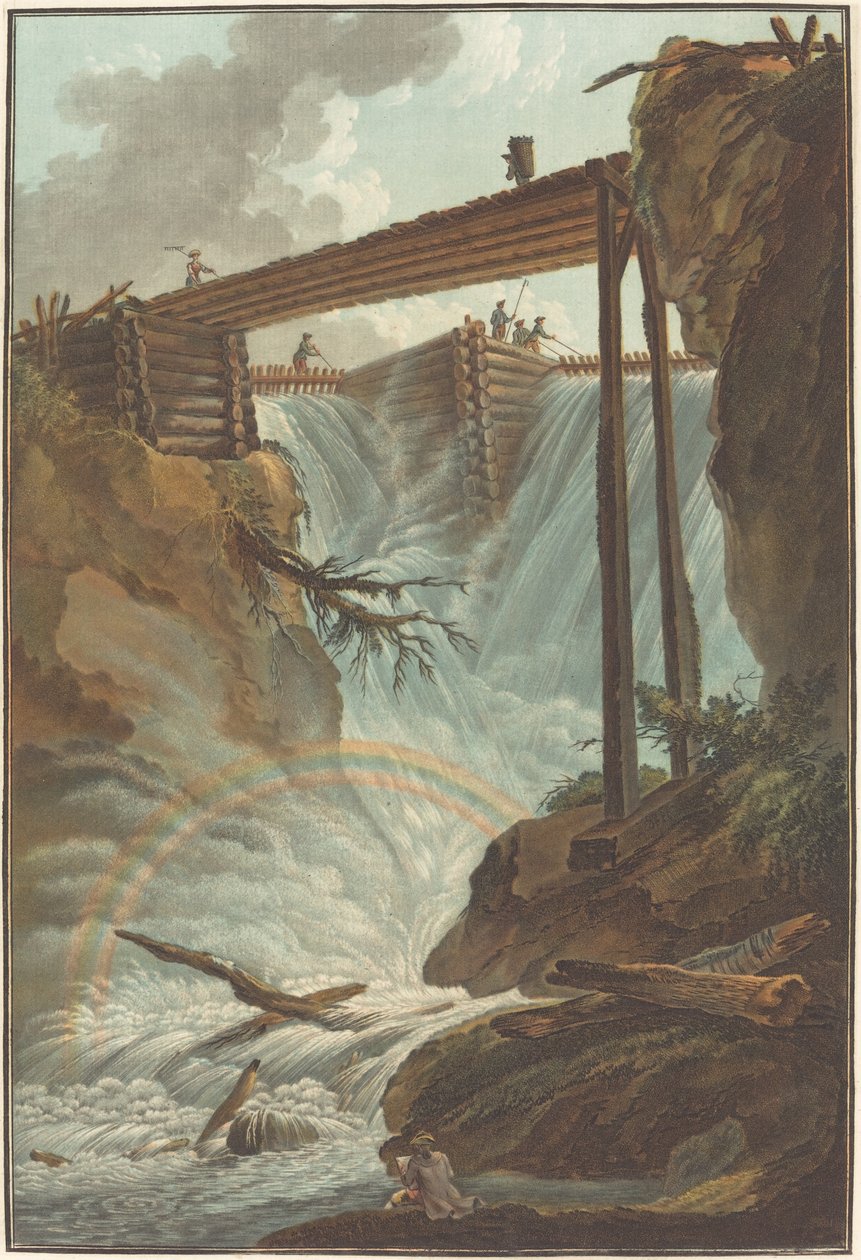 Caída de la Tritt en el valle de Muhlethal de Charles Melchior Descourtis