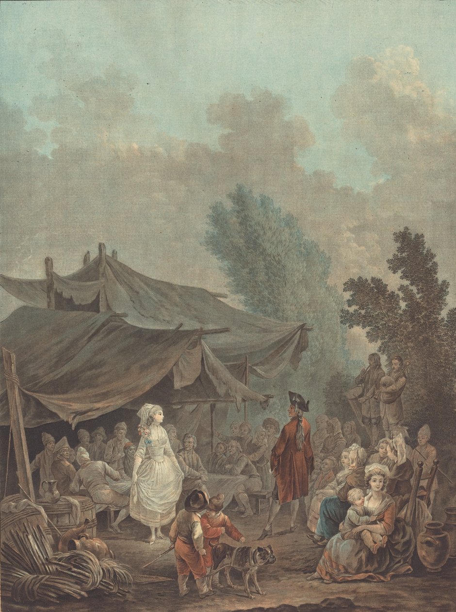 Boda de aldea, 1785 de Charles Melchior Descourtis