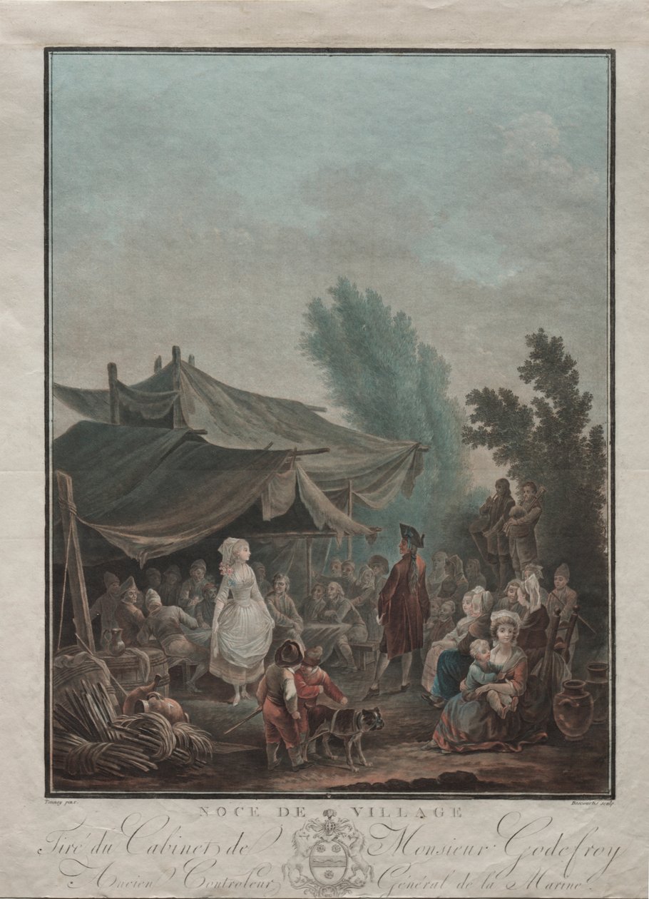 Boda en el Pueblo de Charles Melchior Descourtis