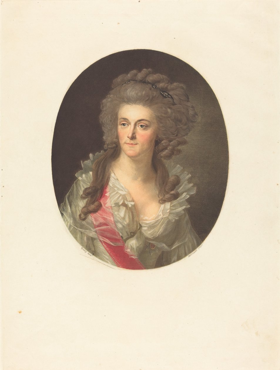 Federica Sofía Guillermina de Prusia, Princesa de Orange Nassau de Charles Melchior Descourtis after Friedrich Tischbein