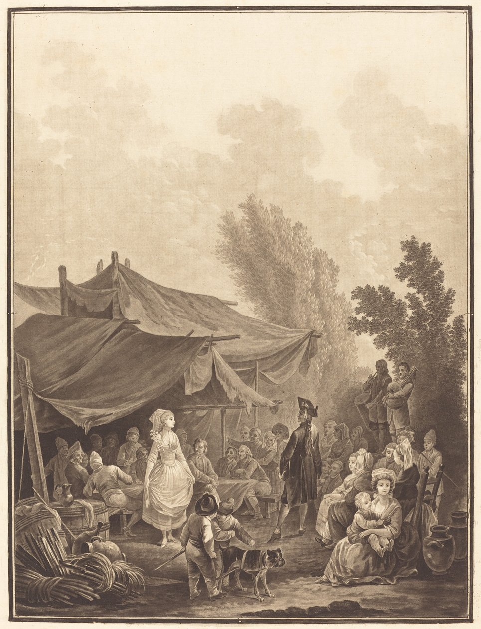 Boda de aldea (Village Wedding) de Charles Melchior Descourtis after Nicolas Antoine Taunay