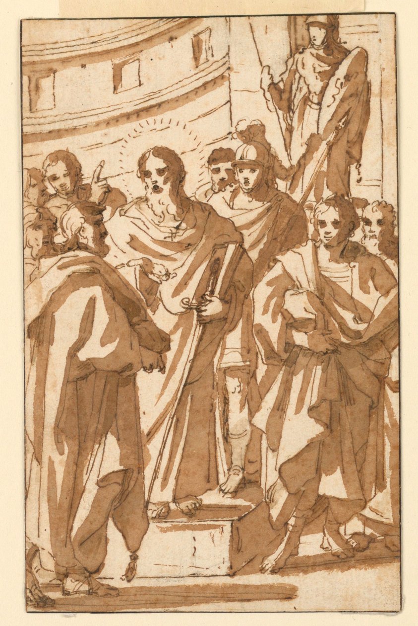 San Pablo predicando en el Areópago en Atenas de Charles Mellin