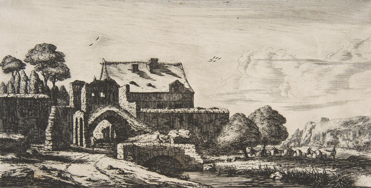 Un molino de agua cerca de Saint-Denis de Charles Meryon