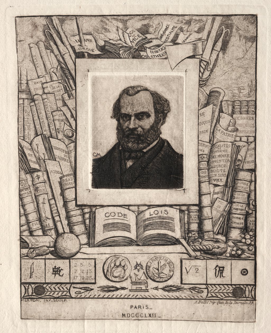 Armand Guéraud de Nantes, Impresor y Hombre de Letras de Charles Meryon
