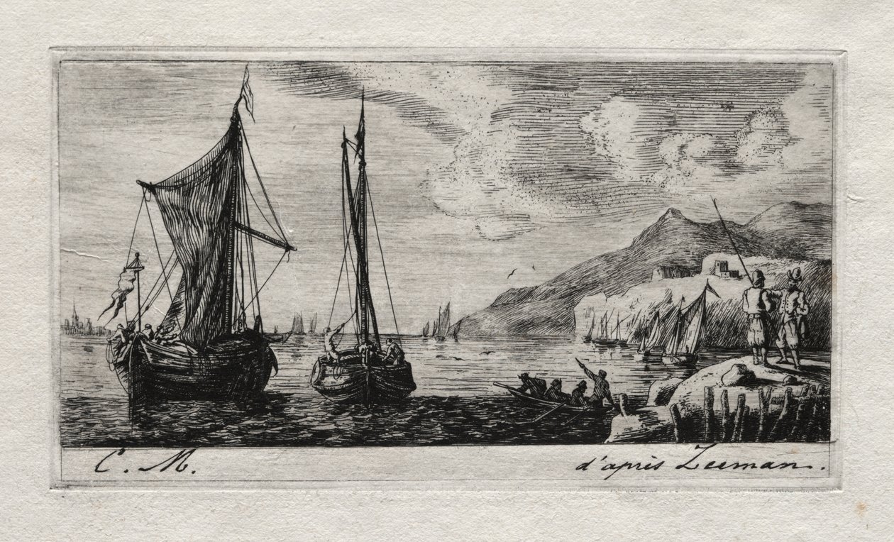 Calais - Barcos de Flushing de Charles Meryon