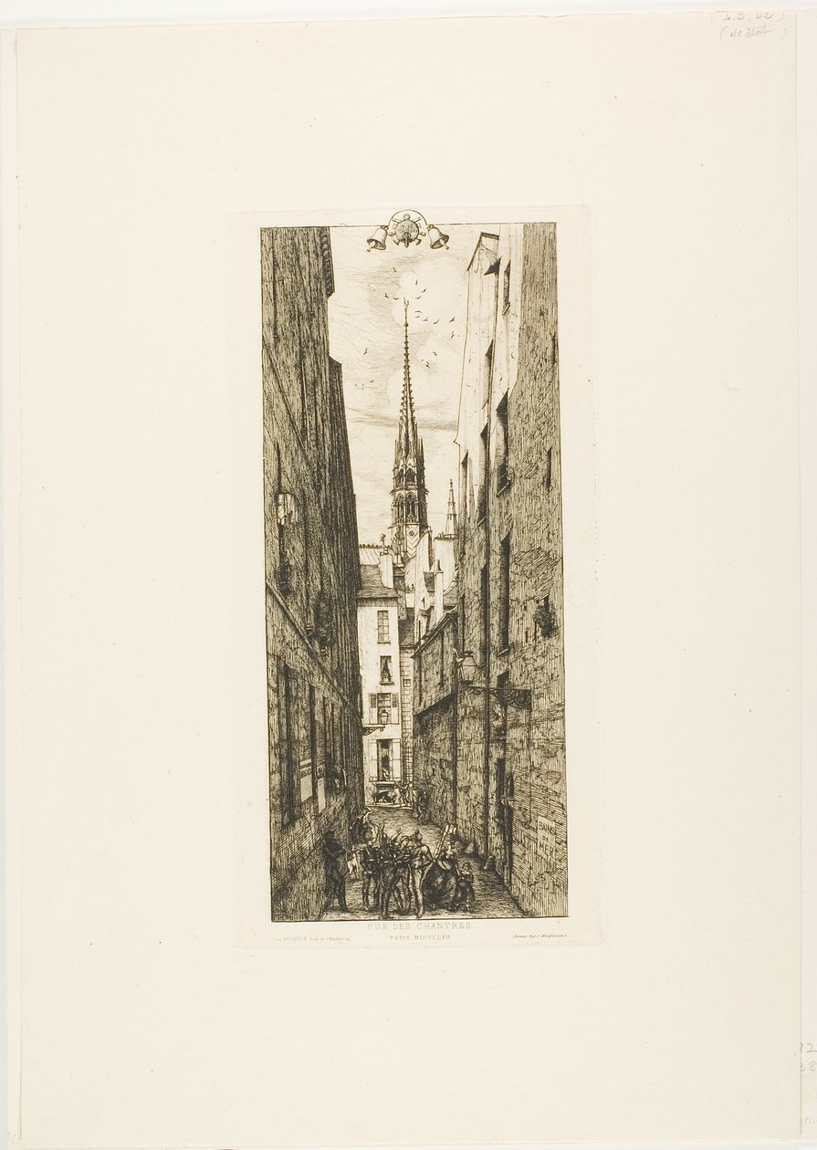 Calle Chantrey, París de Charles Meryon