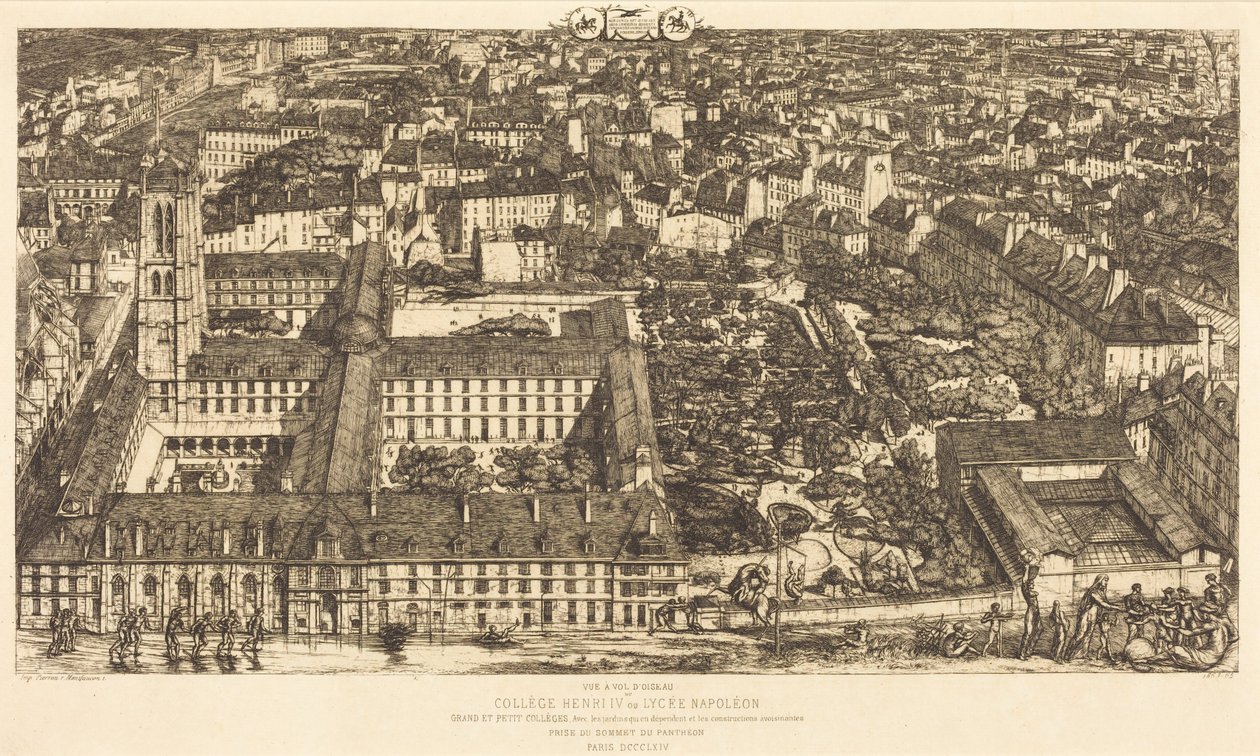 Collège Henri IV, París, o Lycée Napoléon de Charles Meryon