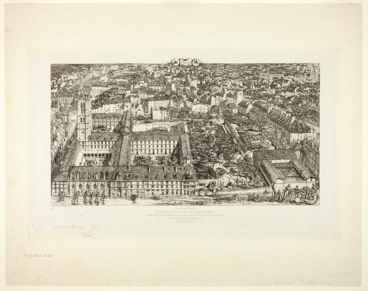 Colegio Henry IV (o Liceo Napoleón), París de Charles Meryon