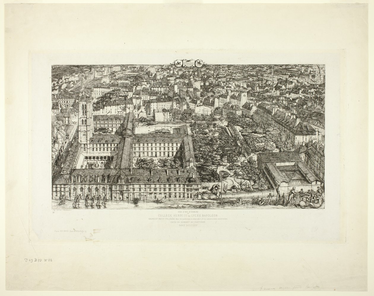 Colegio Henry IV (o Liceo Napoleón), París de Charles Meryon