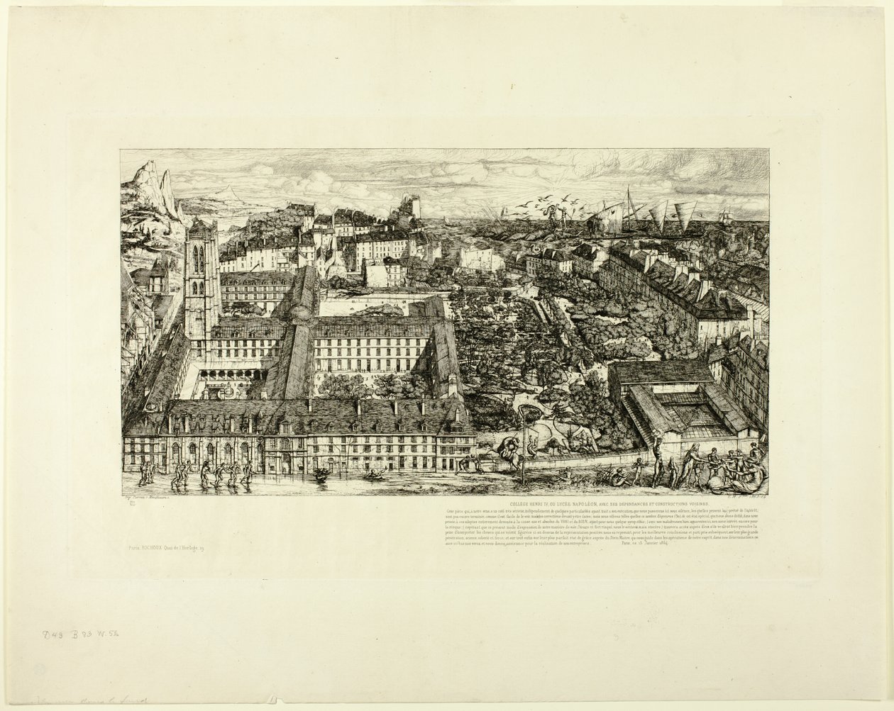 Colegio Henry IV (o Liceo Napoleón), París de Charles Meryon