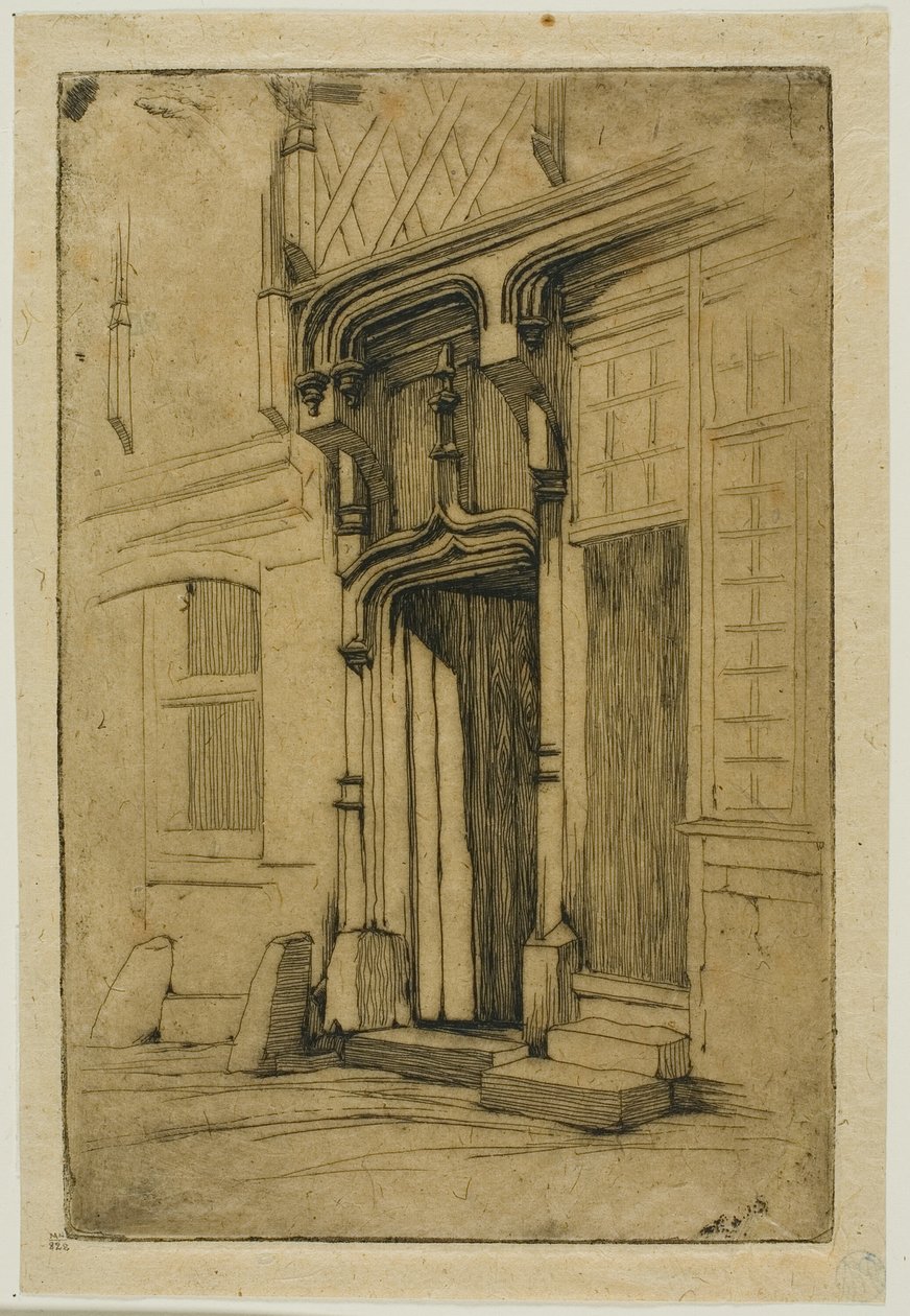 Entrada de un antiguo convento, en la rue Mirabeau, Bourges de Charles Meryon