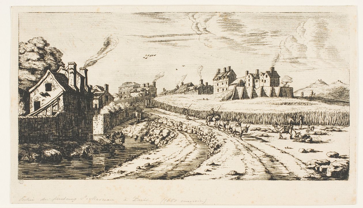 Entrada al suburbio de Saint-Marceau, París de Charles Meryon