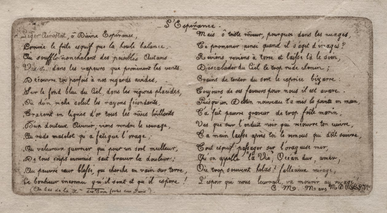 Grabados de París: Esperanza de Charles Meryon