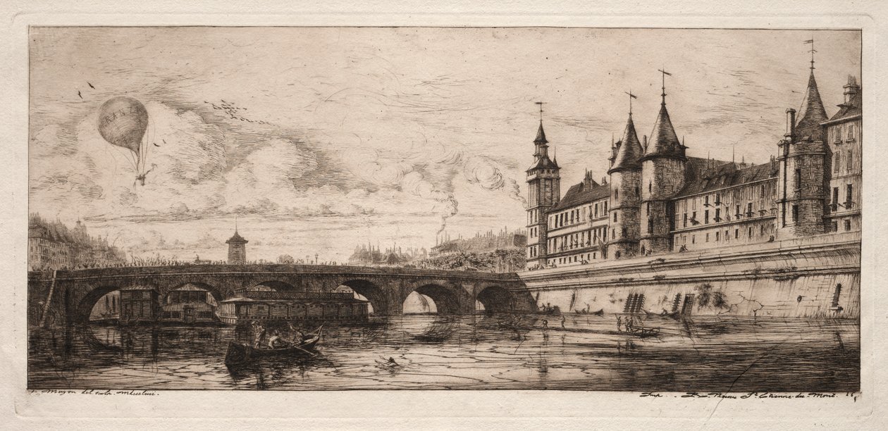 Grabados de París: El puente de intercambio de Charles Meryon