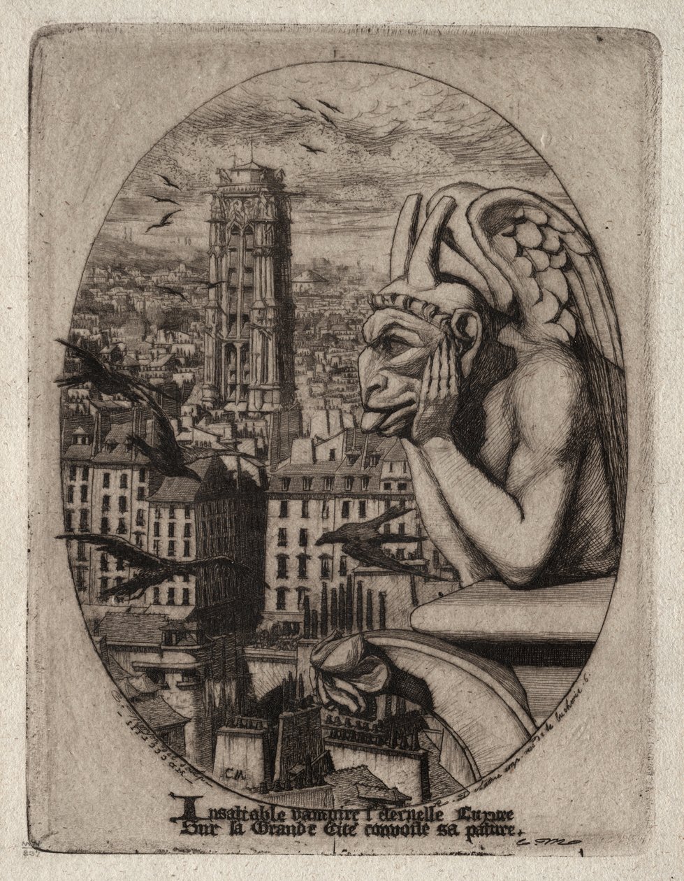 Grabados de París: La gárgola de Charles Meryon