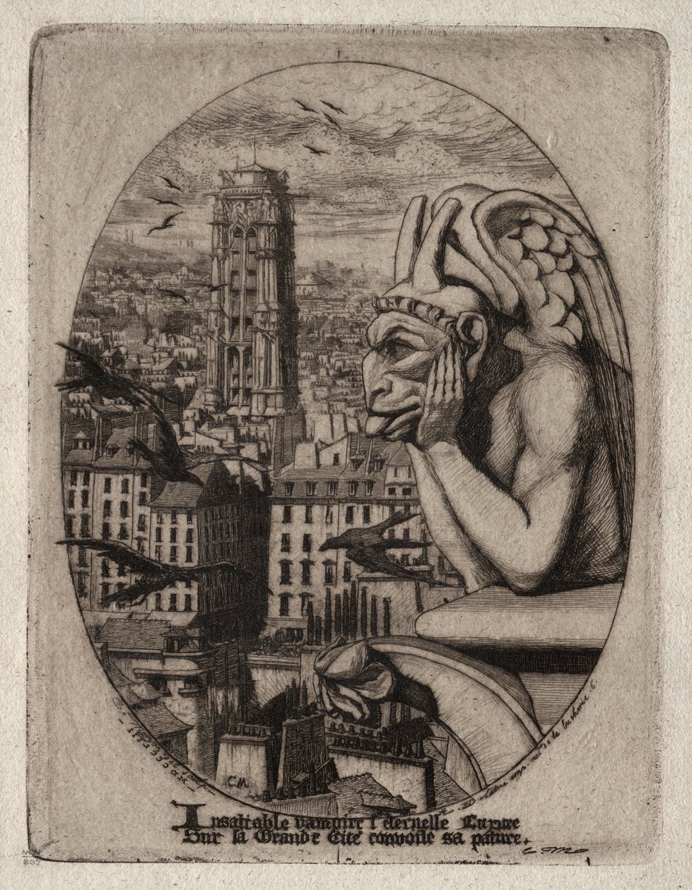 Aguafuertes de París: La Gárgola, 1853 de Charles Meryon